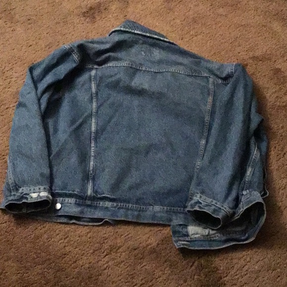 OLD NAVY BOYFRIEND DISTRESSED DENIM JACKET, XL, nearly new. - Picture 7 of 7